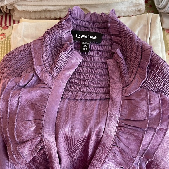 Bebe Silk Ruffle Top - Picture 6 of 8